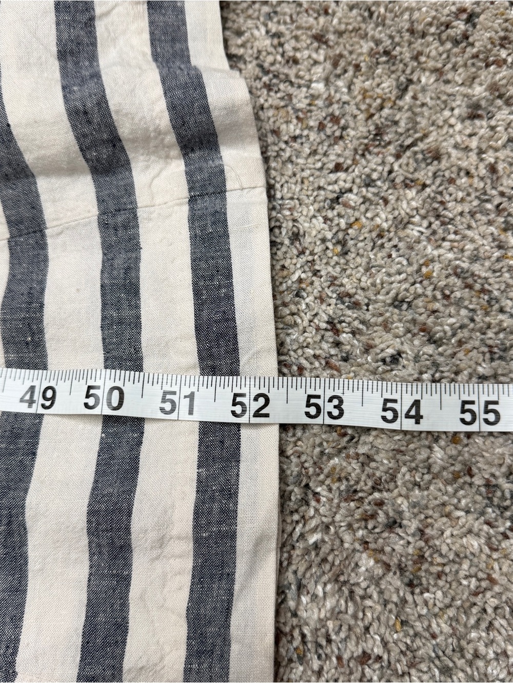 Anthropologie Maeve Linen Blend Striped Maxi Dress 10 Blue White Preppy Nautical - Picture 9 of 9